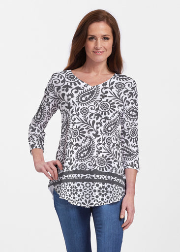 Victoria (14301) ~ V-neck Flowy Tunic