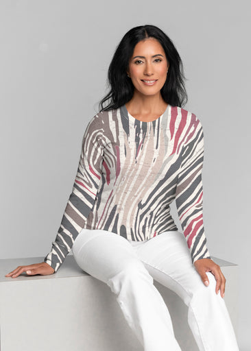 Fruity Stripes Neutral (14305) ~ Thermal Long Sleeve Crew Shirt