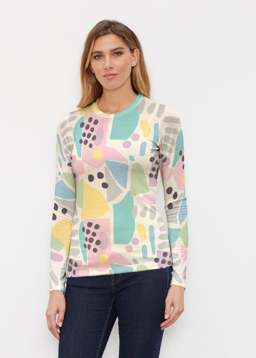 Domino Pastel (14308) ~ Butterknit Long Sleeve Crew Top