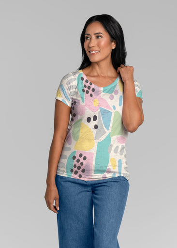 Domino Pastel (14308) ~ Short Sleeve Scoop Shirt