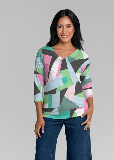 Gems (14314) ~ Signature 3/4 Sleeve V-Neck Top