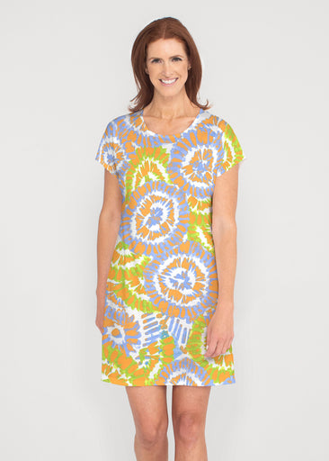 Funky Town (17277) ~ French Terry Short Sleeve Crew Dress