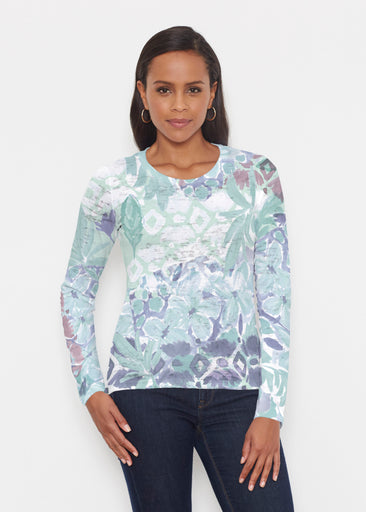 Bali Minty Blue (17291) ~ Signature Long Sleeve Crew Shirt