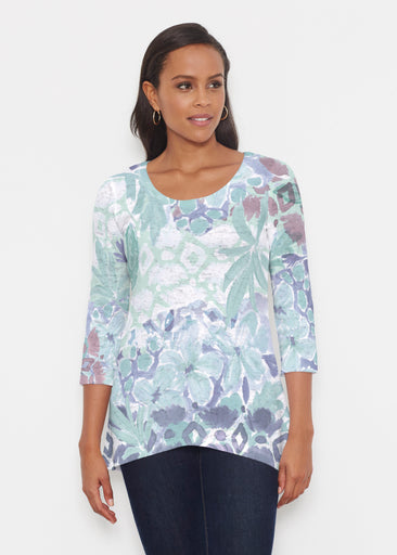 Bali Minty Blue (17291) ~ Katherine Hi-Lo Thermal Tunic