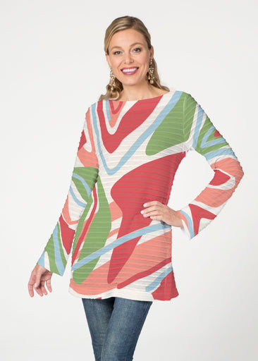 Boomerang (17292) ~ Banded Boatneck Tunic