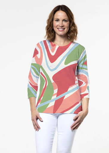 Boomerang (17292) ~ Signature 3/4 Sleeve Crew Neck Top