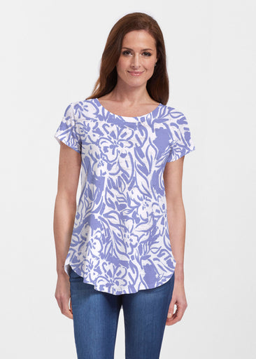 Summer Breeze Perri (8164) ~ Short Sleeve Scoop Neck Flowy Tunic