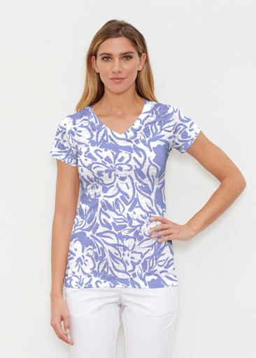 Summer Breeze Perri (8164) ~ Signature Cap Sleeve V-Neck Shirt