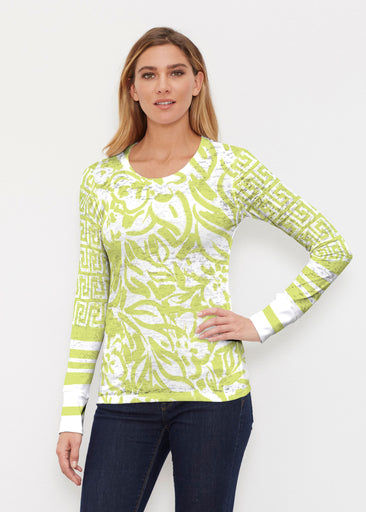 Greek Breeze Lime (8165) ~ Thermal Long Sleeve Crew Shirt