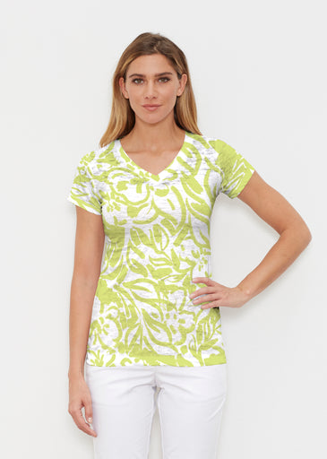 Greek Breeze Lime (8165) ~ Signature Cap Sleeve V-Neck Shirt