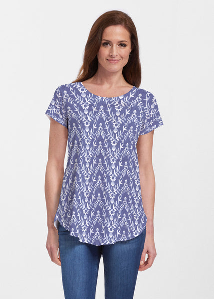 CFT: Signature Short Sleeve Scoop Neck Flowy Tunic – Whimsy Rose